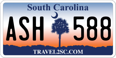 SC license plate ASH588