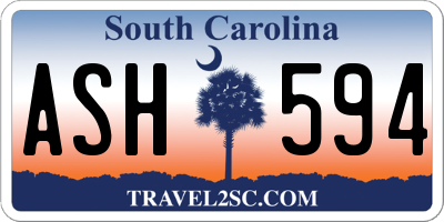 SC license plate ASH594