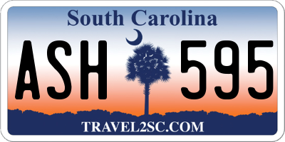 SC license plate ASH595