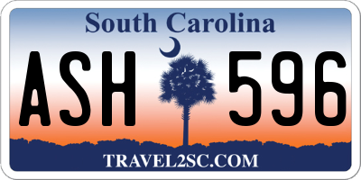 SC license plate ASH596