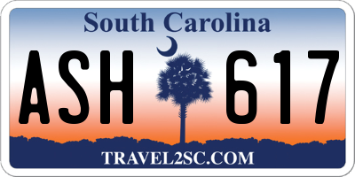 SC license plate ASH617