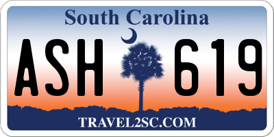 SC license plate ASH619