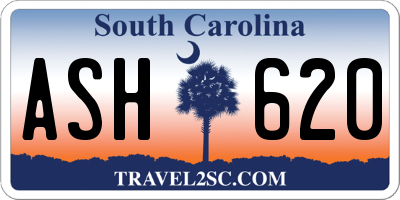 SC license plate ASH620