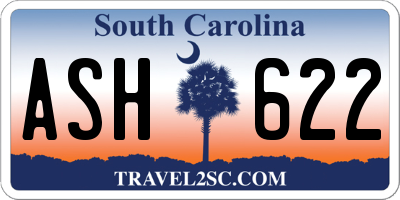 SC license plate ASH622