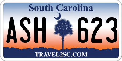 SC license plate ASH623