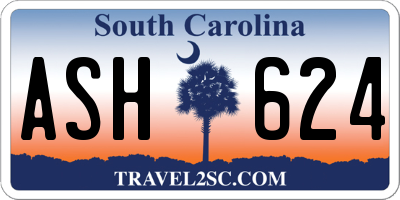 SC license plate ASH624