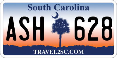 SC license plate ASH628