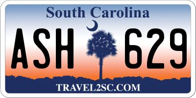 SC license plate ASH629