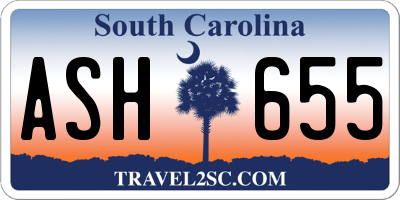 SC license plate ASH655