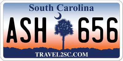 SC license plate ASH656