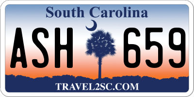 SC license plate ASH659