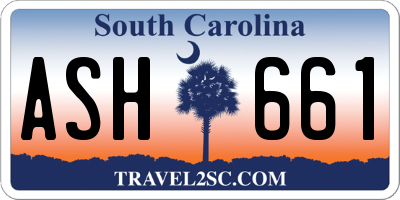 SC license plate ASH661