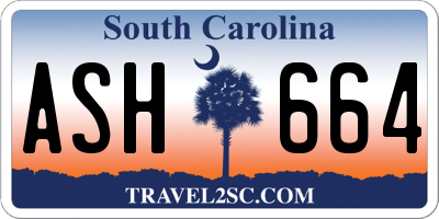 SC license plate ASH664