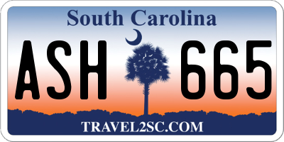 SC license plate ASH665