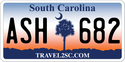 SC license plate ASH682