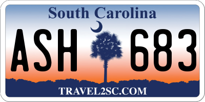 SC license plate ASH683