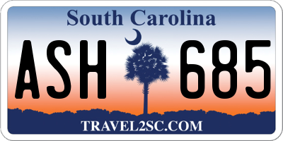 SC license plate ASH685