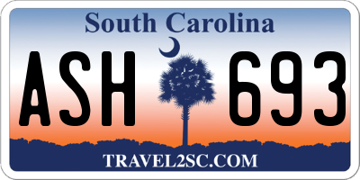SC license plate ASH693