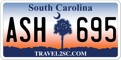 SC license plate ASH695
