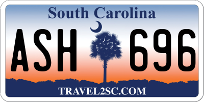 SC license plate ASH696