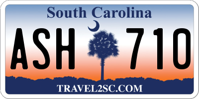SC license plate ASH710