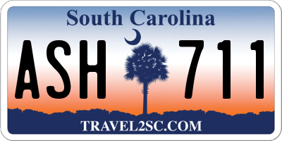 SC license plate ASH711