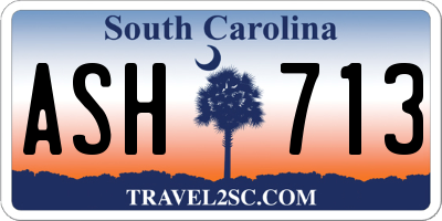 SC license plate ASH713