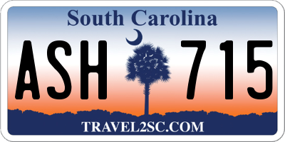SC license plate ASH715