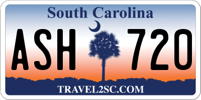 SC license plate ASH720