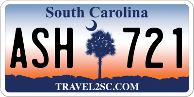 SC license plate ASH721