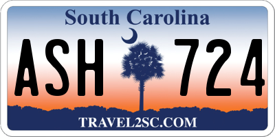 SC license plate ASH724