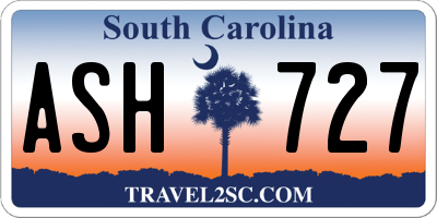 SC license plate ASH727