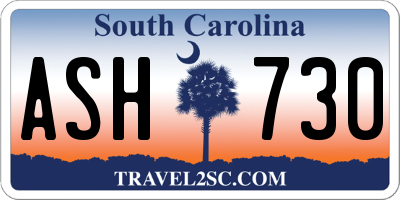 SC license plate ASH730