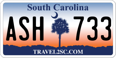 SC license plate ASH733