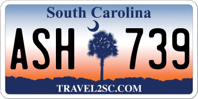 SC license plate ASH739