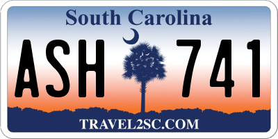 SC license plate ASH741