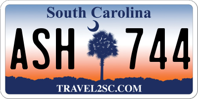 SC license plate ASH744