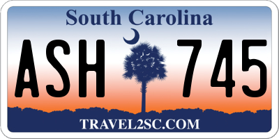 SC license plate ASH745