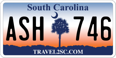 SC license plate ASH746