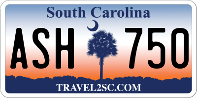 SC license plate ASH750