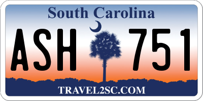SC license plate ASH751