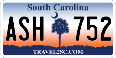 SC license plate ASH752