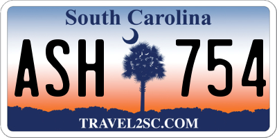 SC license plate ASH754