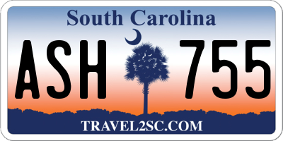SC license plate ASH755