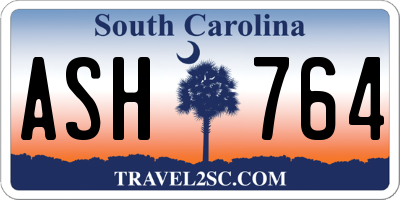 SC license plate ASH764