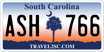 SC license plate ASH766