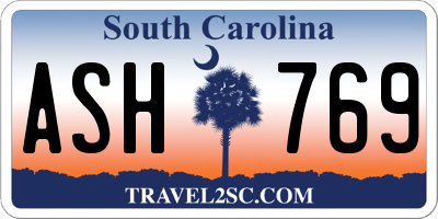 SC license plate ASH769