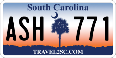 SC license plate ASH771