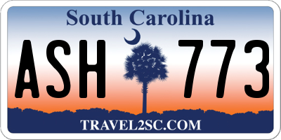 SC license plate ASH773