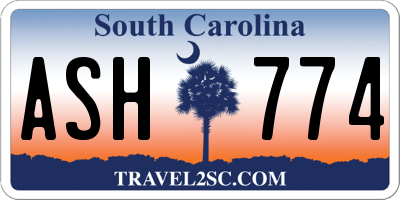 SC license plate ASH774